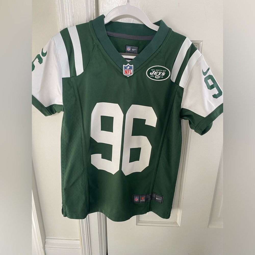 Boys size Small New York Jets Wilkerson throwback jersey.